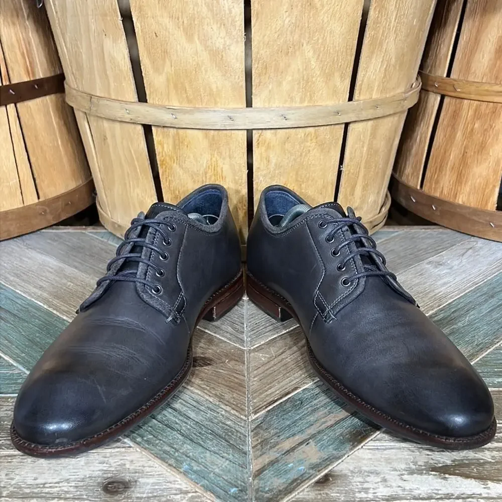 Cole Haan Warner Grand Postman Burnished Gray Leather Oxfords Shoes Mens 9.5